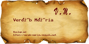 Veréb Mária névjegykártya