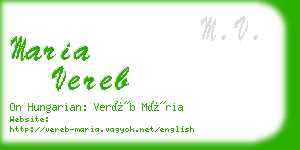 maria vereb business card